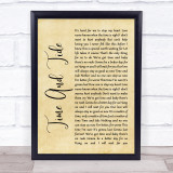 Basia Time And Tide Rustic Script Song Lyric Print