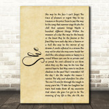 Elvis Costello She Rustic Script Song Lyric Print