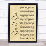 James She's A Star Rustic Script Song Lyric Print