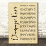 Jessie Ware Champagne Kisses Rustic Script Song Lyric Print