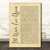 Lady Gaga & Bradley Cooper I'll Never Love Again Rustic Script Song Lyric Print
