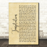 New Order Temptation Rustic Script Song Lyric Print