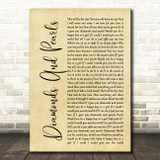 Prince And The New Power Generation Diamonds And Pearls Rustic Script Song Lyric Print
