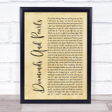 Prince And The New Power Generation Diamonds And Pearls Rustic Script Song Lyric Print