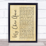 Stevie Wonder My Cherie Amour Rustic Script Song Lyric Print