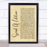 The Rifles Spend A Lifetime Rustic Script Song Lyric Print