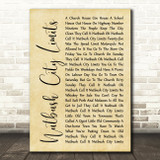 Tina Turner Nutbush City Limits Rustic Script Song Lyric Print