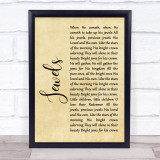 Alison Krauss and the Cox Family Jewels Rustic Script Song Lyric Print