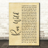 Barbra Streisand Run Wild Rustic Script Song Lyric Print