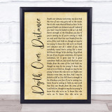 Ben Howard Depth Over Distance Rustic Script Song Lyric Print