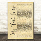 Brantley Gilbert My Faith In You Rustic Script Song Lyric Print