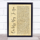 Cody Johnson On My Way To You Rustic Script Song Lyric Print