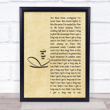 Ed Roland Collective Soul Run Rustic Script Song Lyric Print