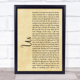 James Bay Us Rustic Script Song Lyric Print