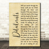 Johnny Flynn Detectorists Rustic Script Song Lyric Print