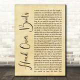 Jon Pardi Head Over Boots Rustic Script Song Lyric Print