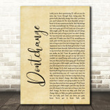 Musiq Dontchange Rustic Script Song Lyric Print