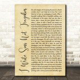 Panic! At The Disco I Write Sins Not Tragedies Rustic Script Song Lyric Print