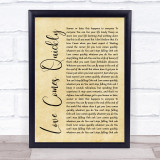 Pet Shop Boys Love Comes Quickly Rustic Script Song Lyric Print