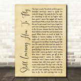 Rodney Crowell Still Learning How To Fly Rustic Script Song Lyric Print