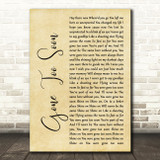 Simple Plan Gone Too Soon Rustic Script Song Lyric Print