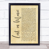 Sister Sledge Lost In Music Rustic Script Song Lyric Print