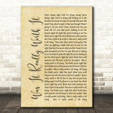 The Sherlocks Was It Really Worth It Rustic Script Song Lyric Print