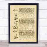 The Sherlocks Was It Really Worth It Rustic Script Song Lyric Print