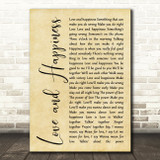 Al Green Love And Happiness Rustic Script Song Lyric Quote Print