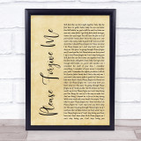 Bryan Adams Please Forgive Me Rustic Script Song Lyric Quote Print