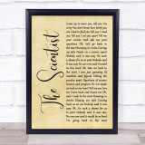 Coldplay The Scientist Rustic Script Song Lyric Quote Print