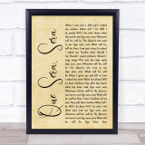 Doris Day Que Sera, Sera Rustic Script Song Lyric Quote Print