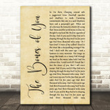 Elbow The Bones of You Rustic Script Song Lyric Quote Print