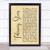 Foo Fighters February Stars Rustic Script Song Lyric Quote Print
