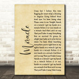 Foo Fighters Miracle Rustic Script Song Lyric Quote Print