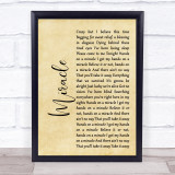 Foo Fighters Miracle Rustic Script Song Lyric Quote Print