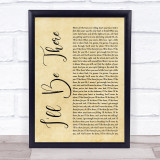 Jess Glynne I'll Be There Rustic Script Song Lyric Quote Print