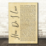 LeAnn Rimes How Do I Live Rustic Script Song Lyric Quote Print