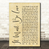 Madness It Must Be Love Rustic Script Song Lyric Quote Print