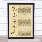 Michael Buble Haven't Met You Yet Rustic Script Song Lyric Quote Print