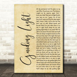 Mumford & Sons Guiding Light Rustic Script Song Lyric Quote Print