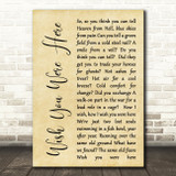 Pink Floyd Wish You Were Here Rustic Script Song Lyric Quote Print
