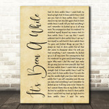 Staind It's Been A While Rustic Script Song Lyric Quote Print