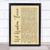 The Courteeners Not Nineteen Forever Rustic Script Song Lyric Quote Print