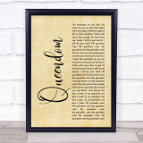 AURORA Queendom Rustic Script Song Lyric Print