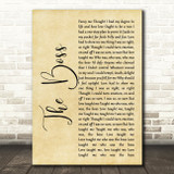 Diana Ross The Boss Rustic Script Song Lyric Print