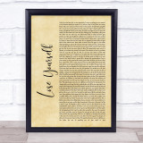 Eminem Lose Yourself Rustic Script Song Lyric Print