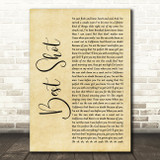 Jimmie Allen Best Shot Rustic Script Song Lyric Print