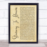 Led Zeppelin Stairway To Heaven Rustic Script Song Lyric Print