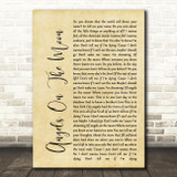 Thriving Ivory Angels On The Moon Rustic Script Song Lyric Quote Print